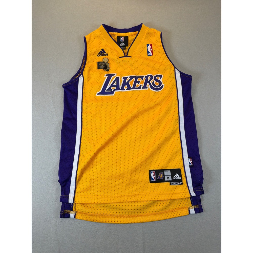 Adidas Lakers 2009 NBA Champions Jersey Youth Medium Gold Purple